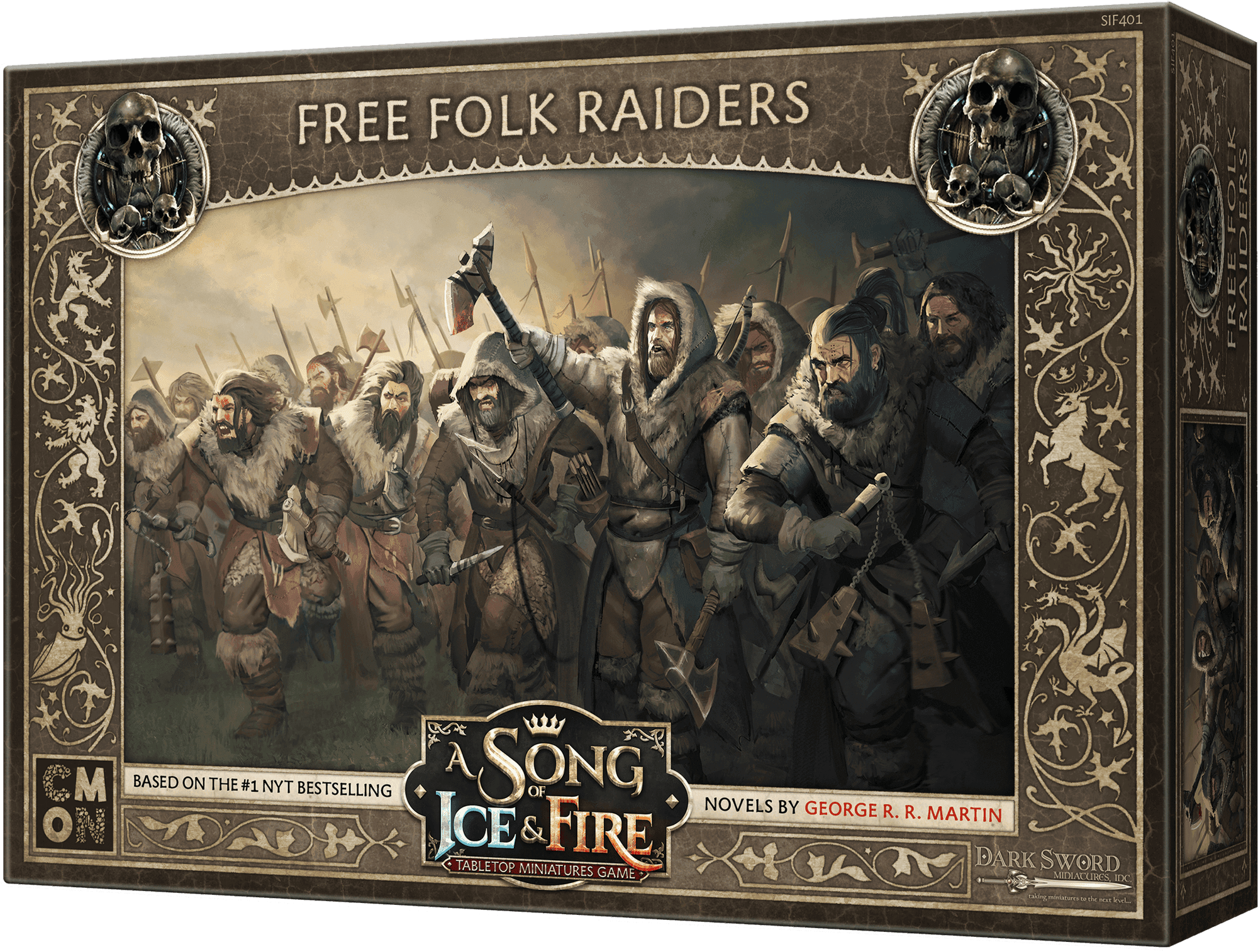 Portada juego de mesa Canción de hielo y fuego el juego de miniaturas: Asaltantes del Pueblo Libre