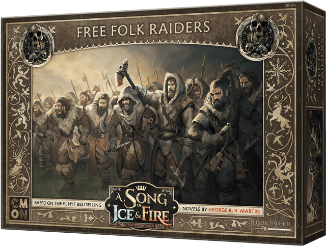 Portada juego de mesa Canción de hielo y fuego el juego de miniaturas: Asaltantes del Pueblo Libre