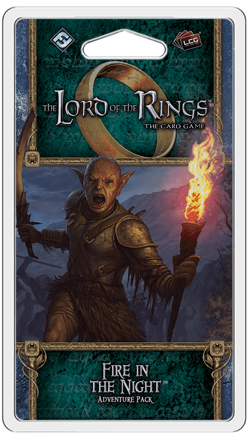 Portada juego de mesa El Señor de los Anillos - Ciclo Ered Mithrin: Fuego en la noche
