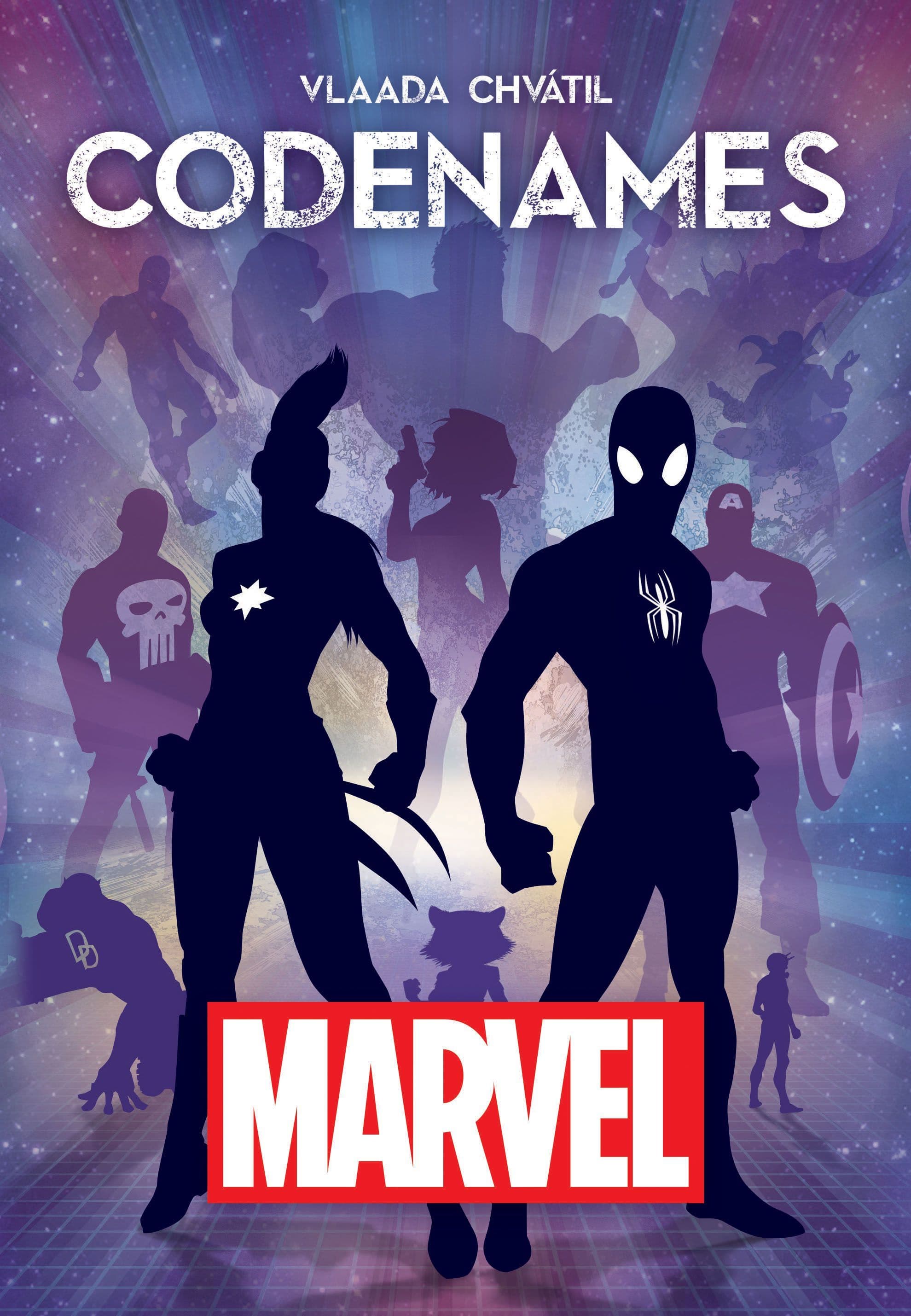 Portada juego de mesa Codenames: Marvel