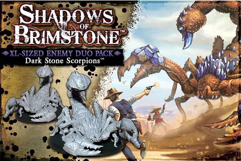 Portada juego de mesa Shadows of Brimstone: Dark Stone Scorpions XL-Sized Enemy Duo Pack