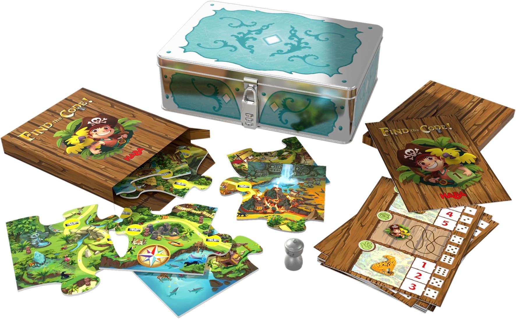 Portada juego de mesa Find the code! Isla Pirata