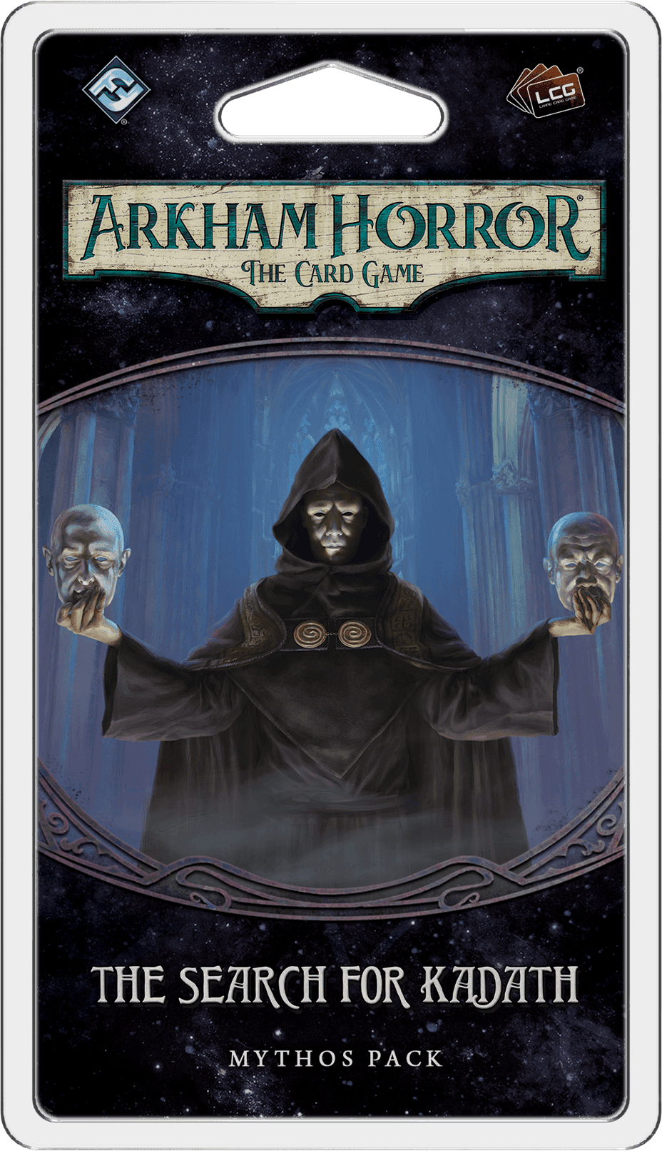 Portada juego de mesa Arkham Horror: El Juego de Cartas – La Búsqueda de Kadath: Pack de Mitos