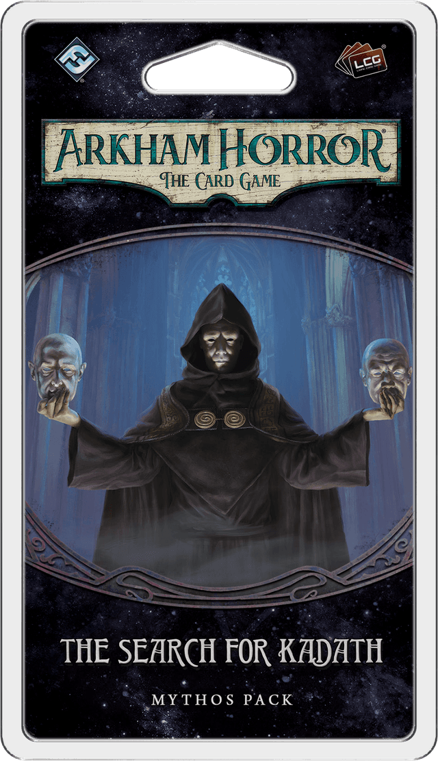 Portada juego de mesa Arkham Horror: El Juego de Cartas – La Búsqueda de Kadath: Pack de Mitos