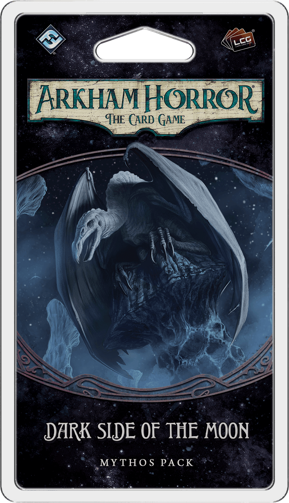 Portada juego de mesa Arkham Horror: El Juego de Cartas – El Lado Oscuro de la Luna: Pack de Mitos