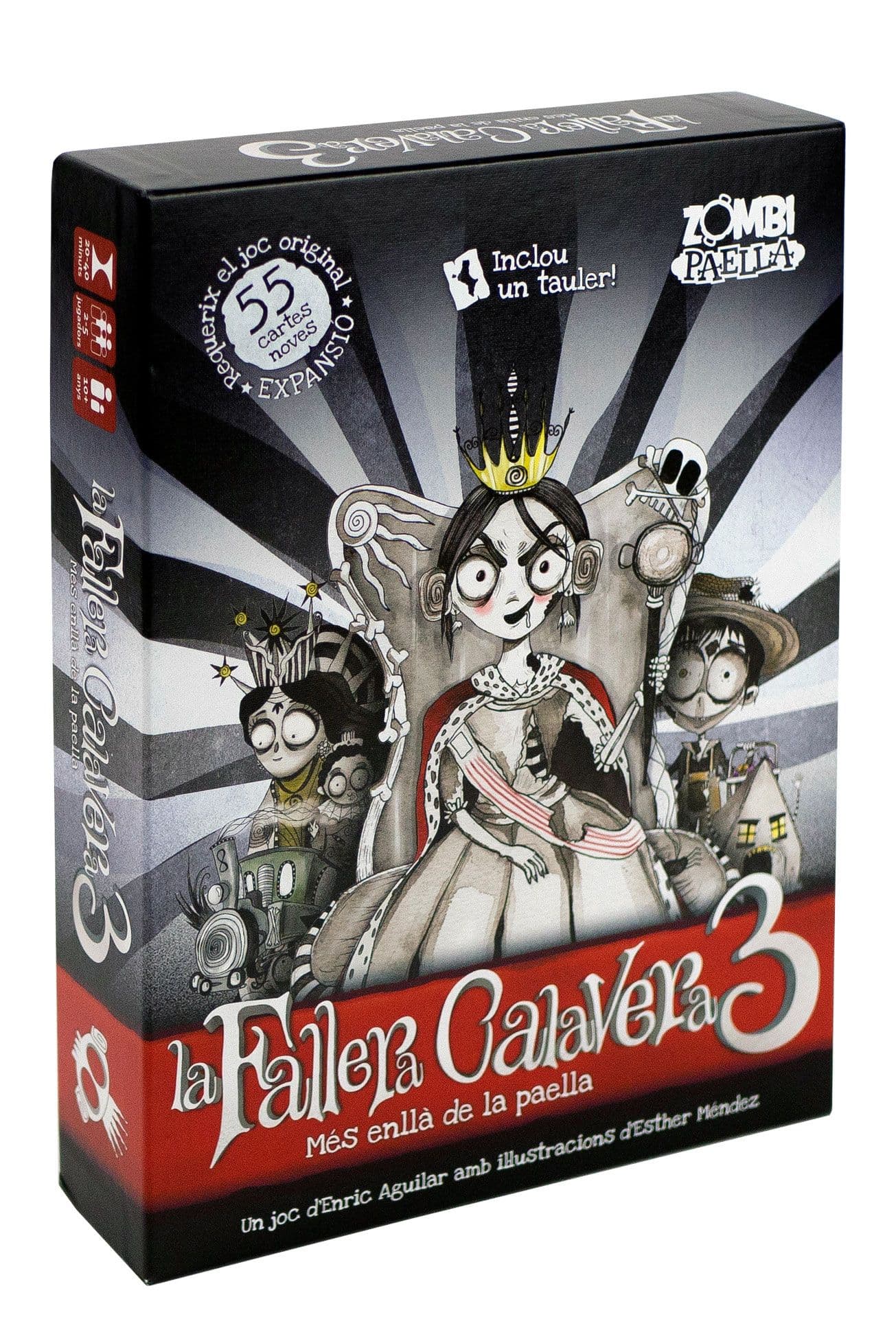 Portada juego de mesa La Fallera Calavera 3: més enllà de la paella