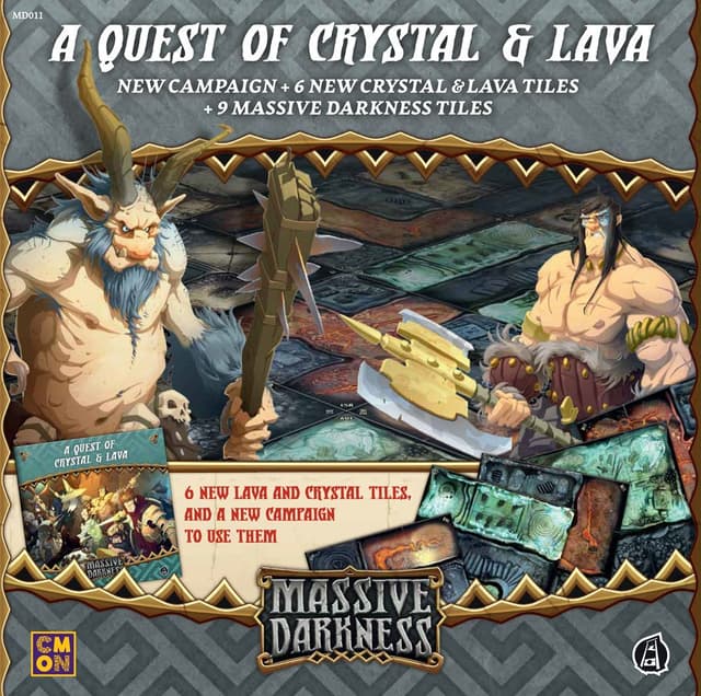 Portada juego de mesa Massive Darkness: Una Aventura de Lava y Cristal