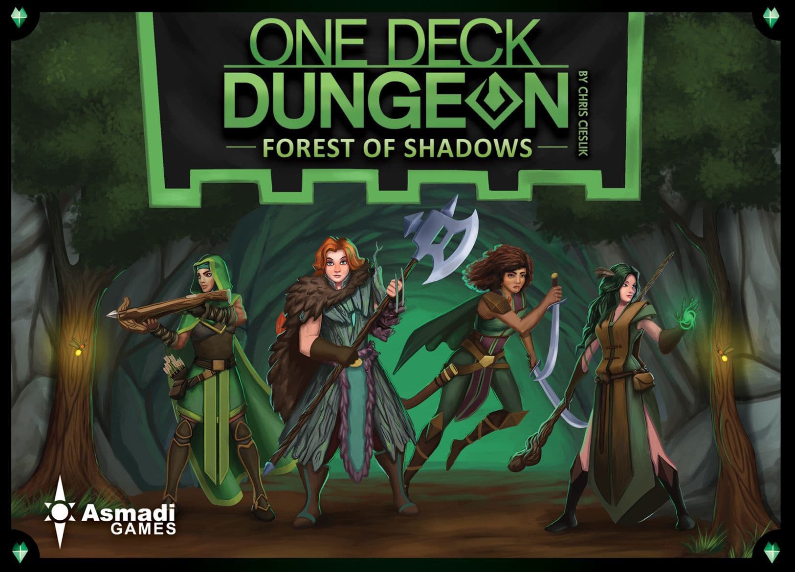 Portada juego de mesa One Deck Dungeon: Forest of Shadows