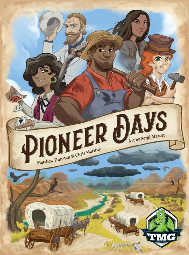 Portada juego de mesa Los Pioneros