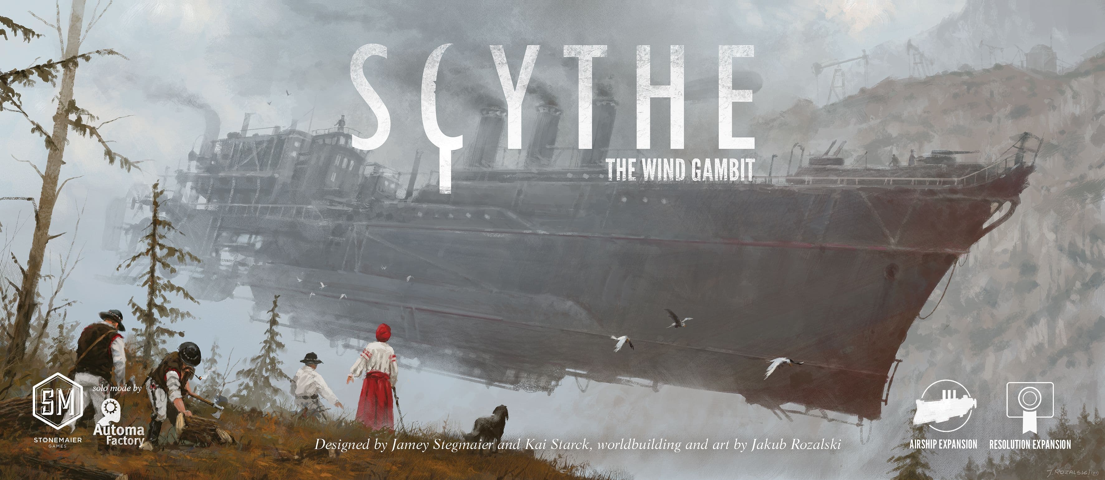 Portada juego de mesa Scythe: Vientos de guerra y paz