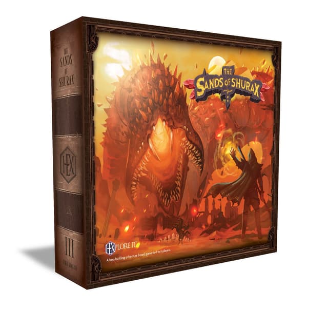 Portada juego de mesa HEXplore It: The Sands of Shurax