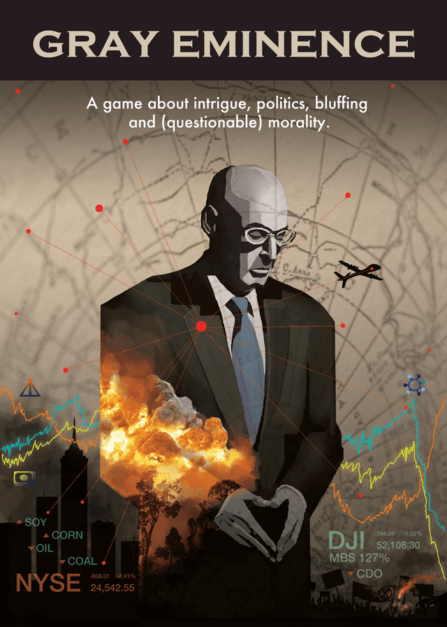 Portada juego de mesa Gray Eminence
