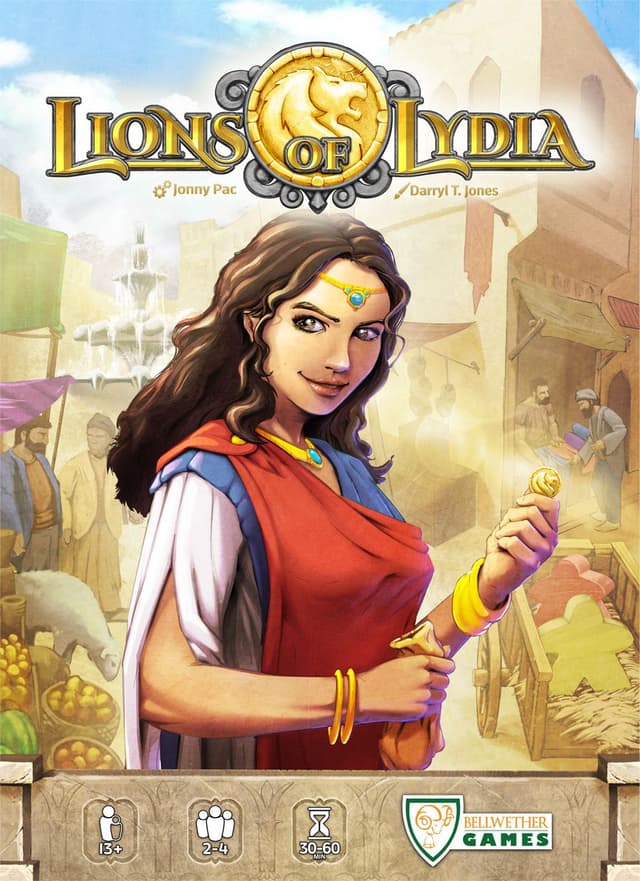 Portada juego de mesa Lions of Lydia