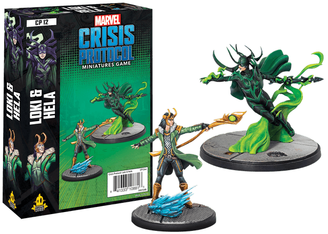 Portada juego de mesa Marvel: Crisis Protocol – Loki and Hela