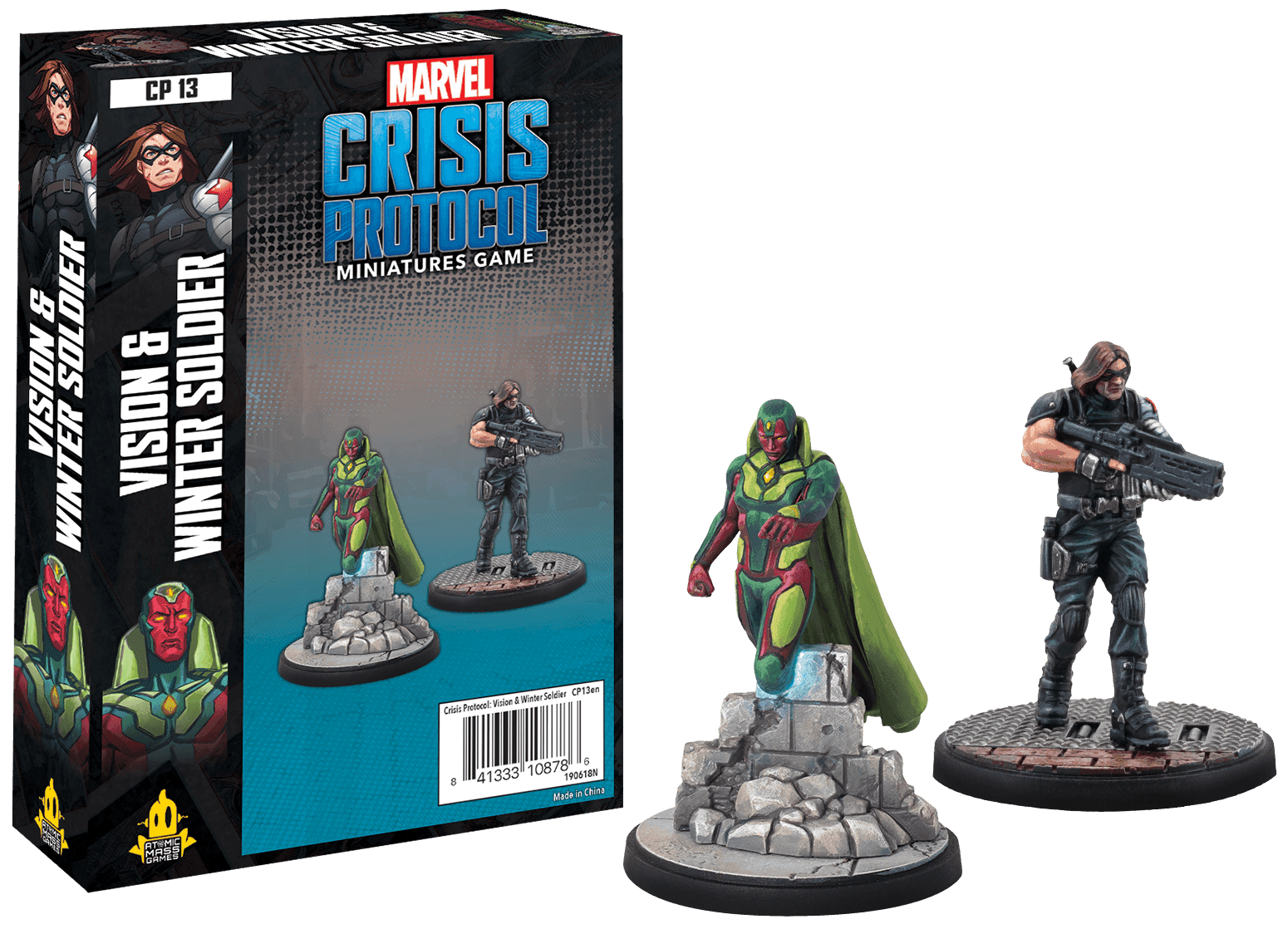 Portada juego de mesa Marvel: Crisis Protocol – Vision and Winter Soldier