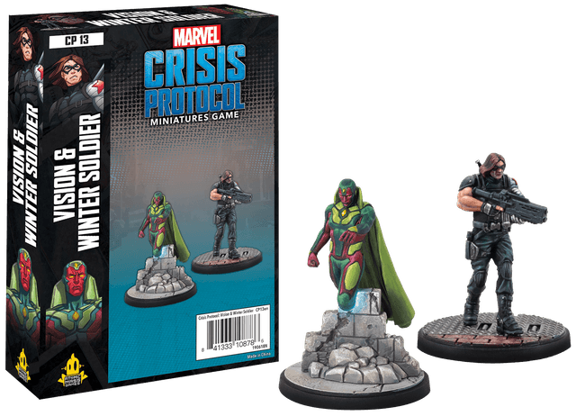 Portada juego de mesa Marvel: Crisis Protocol – Vision and Winter Soldier
