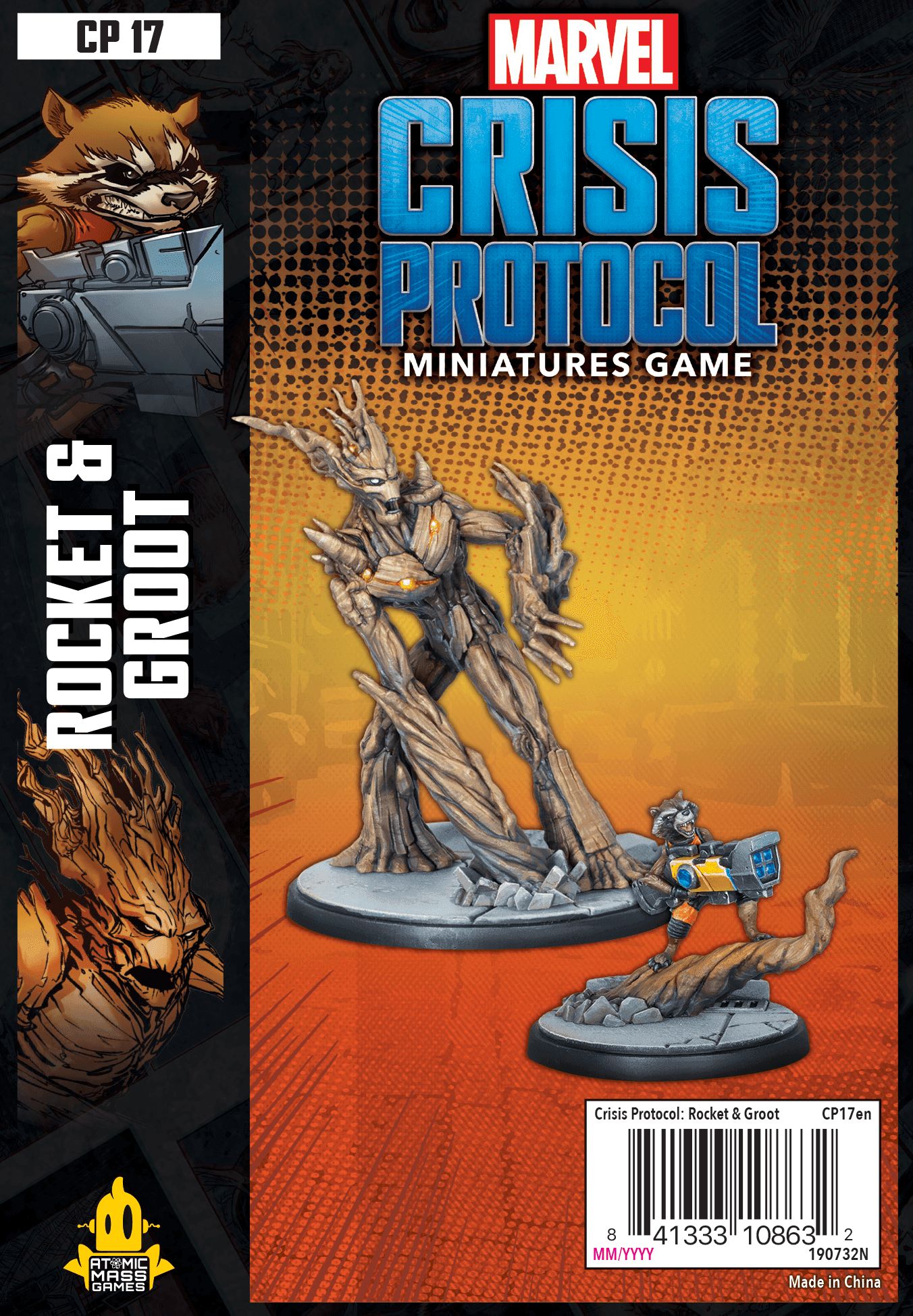 Portada juego de mesa Marvel: Crisis Protocol – Rocket & Groot