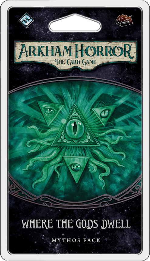 Portada juego de mesa Arkham Horror: El Juego de Cartas – Donde Moran los Dioses: Pack de Mitos