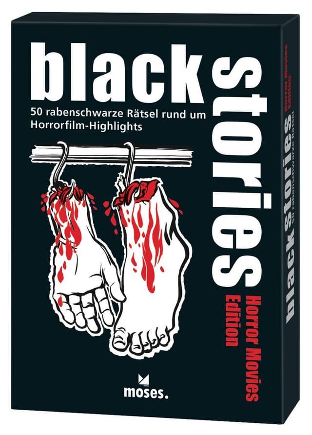 Portada juego de mesa Black Stories: Horror Movies Edition