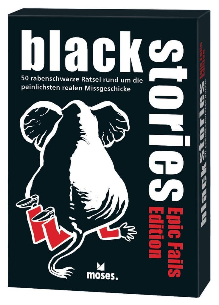 Portada juego de mesa Black Stories: Epic Fails Edition