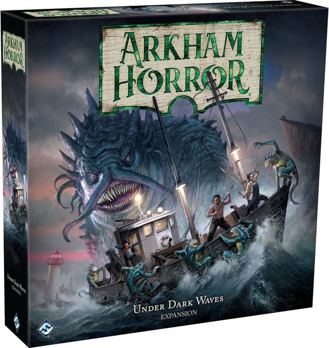 Portada juego de mesa Arkham Horror (Tercera edición): Mareas tenebrosas