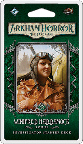 Portada juego de mesa Arkham Horror: El Juego de Cartas – Winifred Habbamock: Mazo Inicial de Investigador