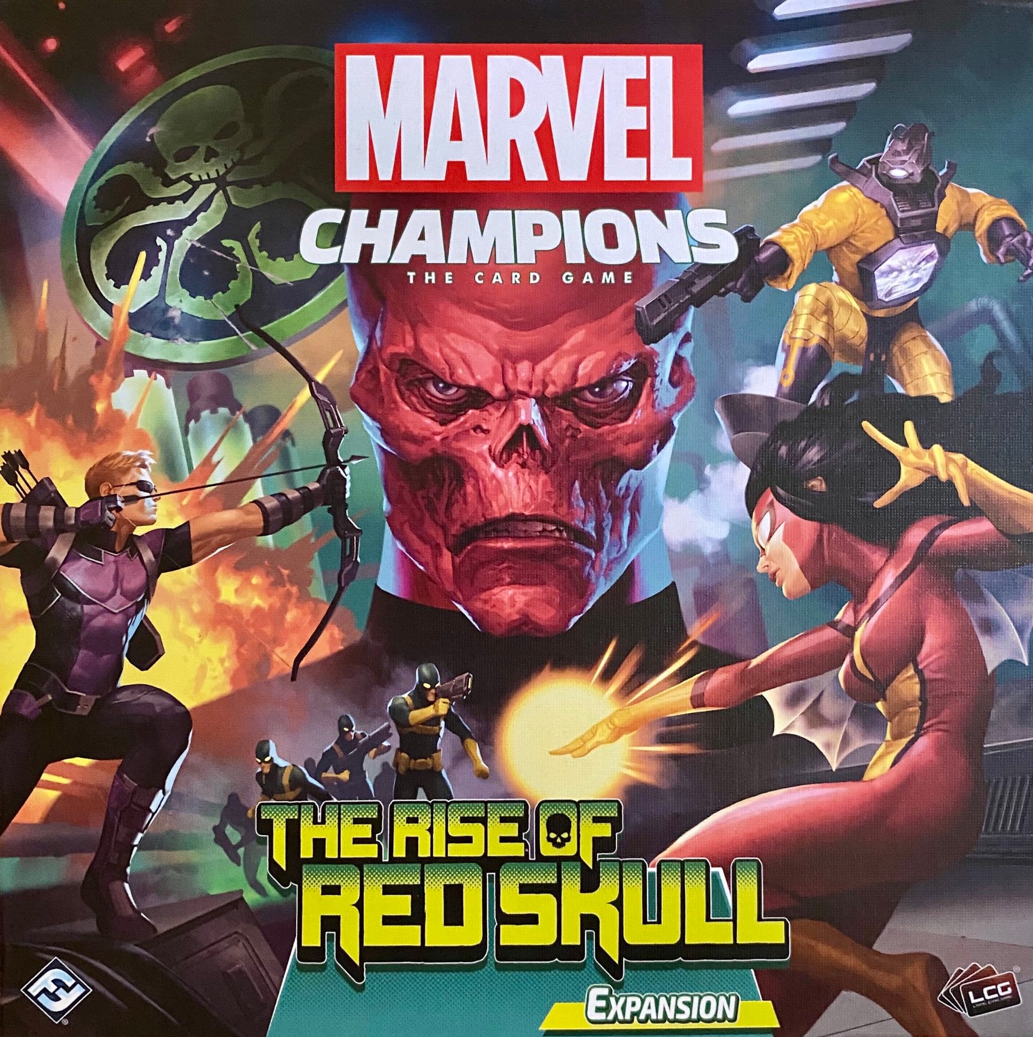Portada juego de mesa Marvel Champions: El Juego de Cartas – La Tiranía de Cráneo Rojo