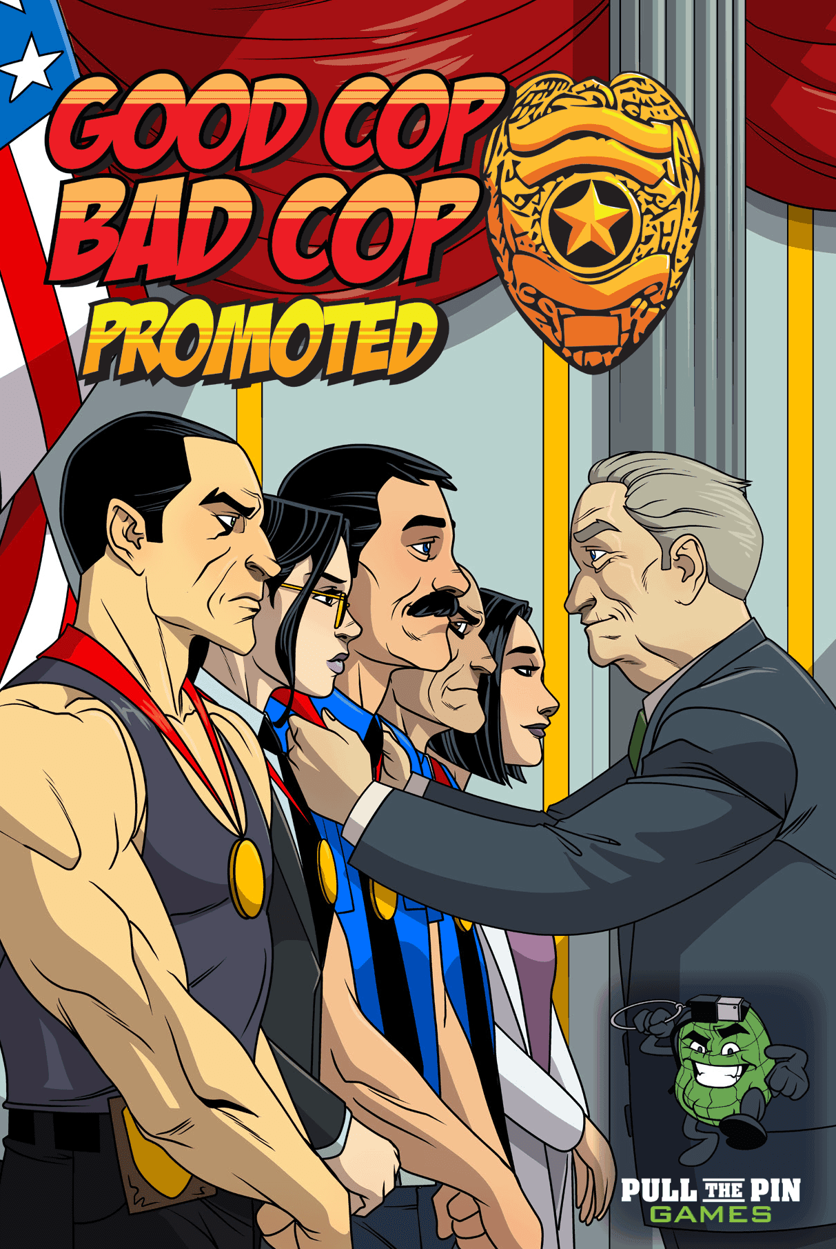 Portada juego de mesa Good Cop Bad Cop: Promoted