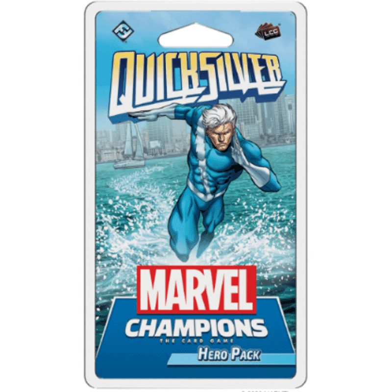 Portada juego de mesa Marvel Champions: The Card Game – Quicksilver Hero Pack