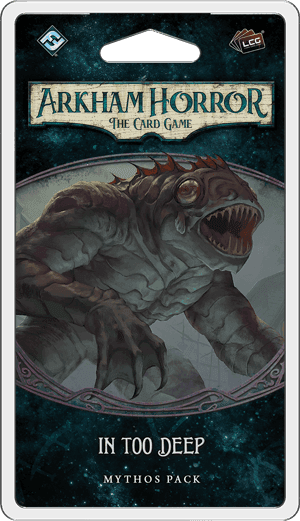 Portada juego de mesa Arkham Horror: El Juego de Cartas – Hasta el Cuello: Pack de Mitos
