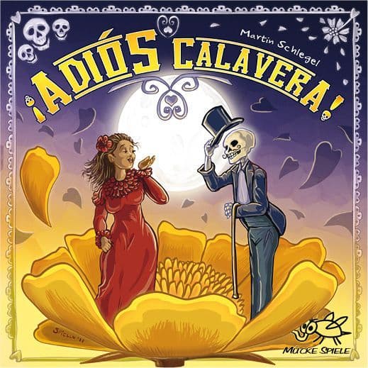 Portada juego de mesa ¡Adiós Calavera!