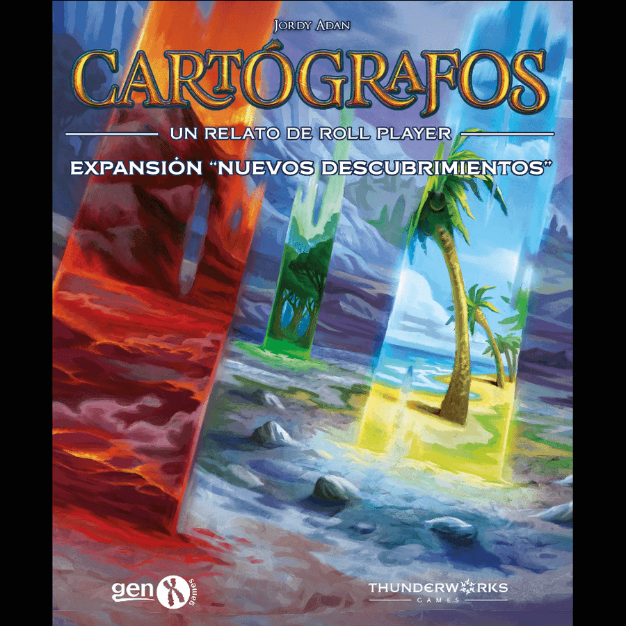 Portada juego de mesa Cartógrafos: Nuevos Descubrimiento