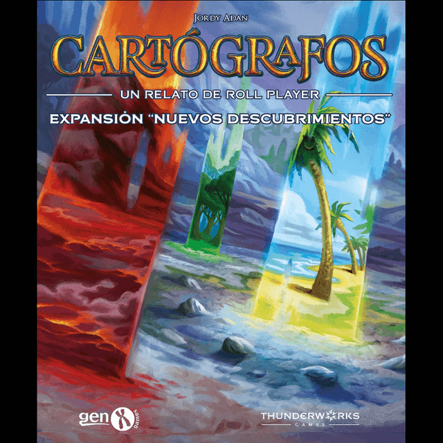Portada juego de mesa Cartógrafos: Nuevos Descubrimiento