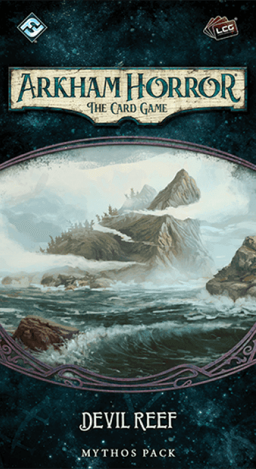 Portada juego de mesa Arkham Horror: El Juego de Cartas – Arrecife del Diablo: Pack de Mitos