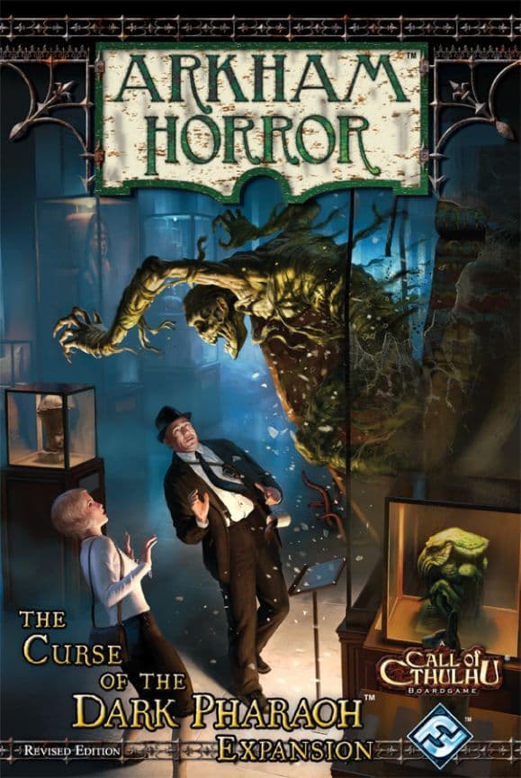 Portada juego de mesa Arkham Horror: La Maldición del Faraón Oscuro Expansión (Edición Revisada)