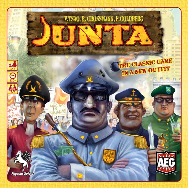 Portada juego de mesa Junta (El Golpe)