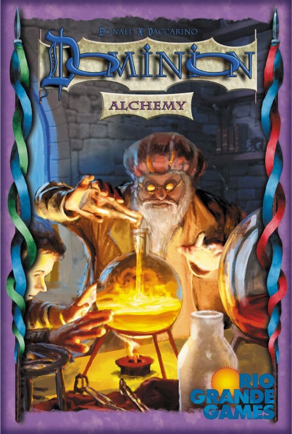 Portada juego de mesa Dominion: Alquimia
