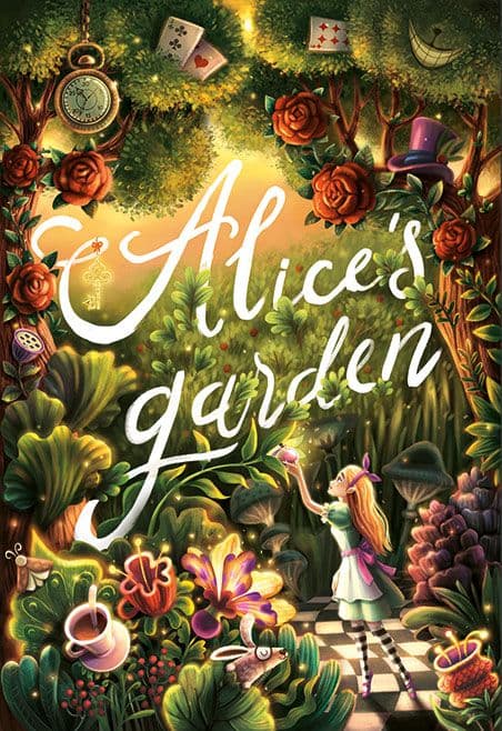 Portada juego de mesa El Jardín de Alicia