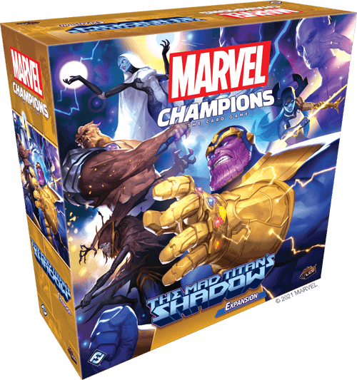 Portada juego de mesa Marvel Champions: El Juego de Cartas – La sombra del Titán Loco