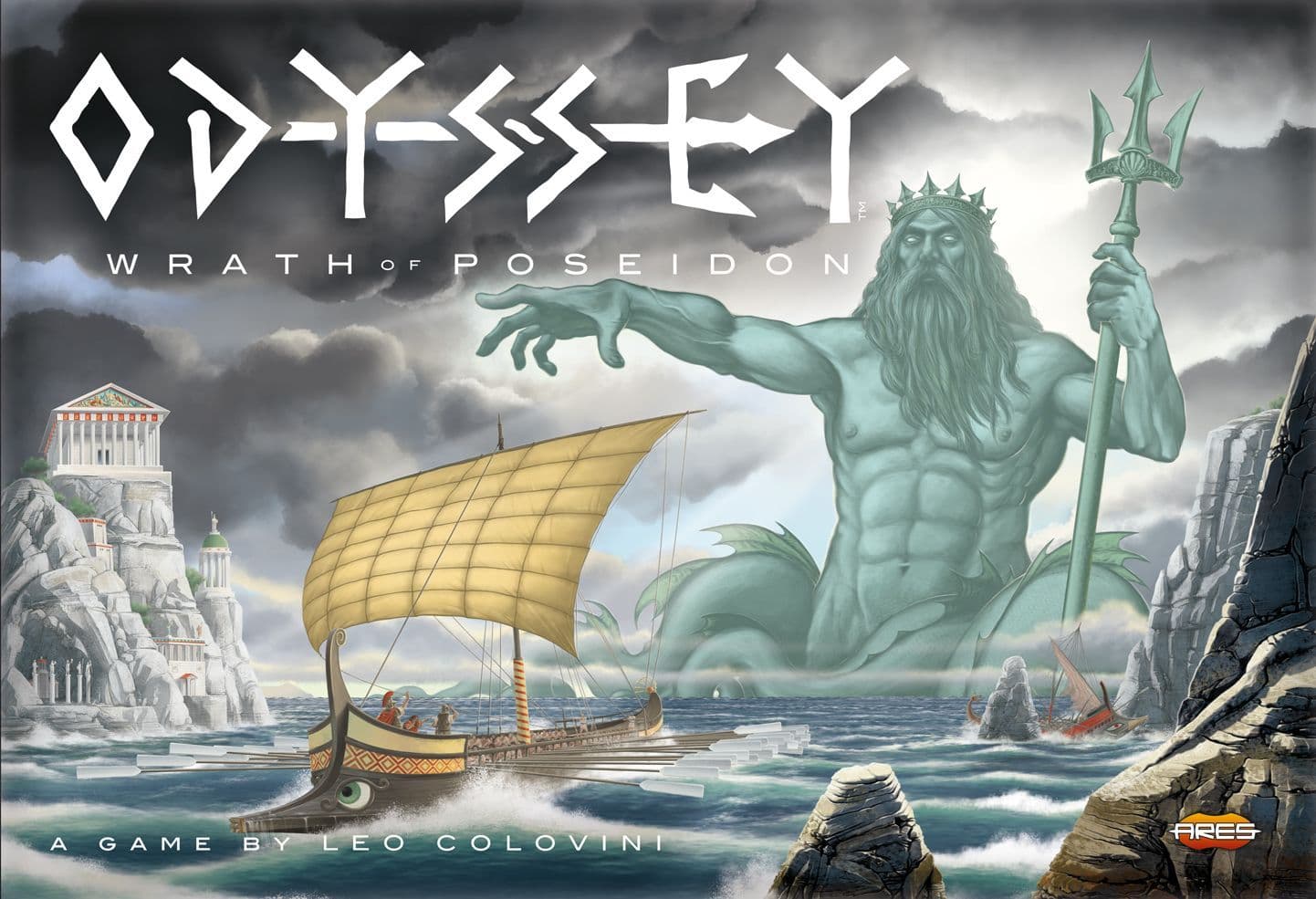 Portada juego de mesa Odyssey: La Ira de Poseidón