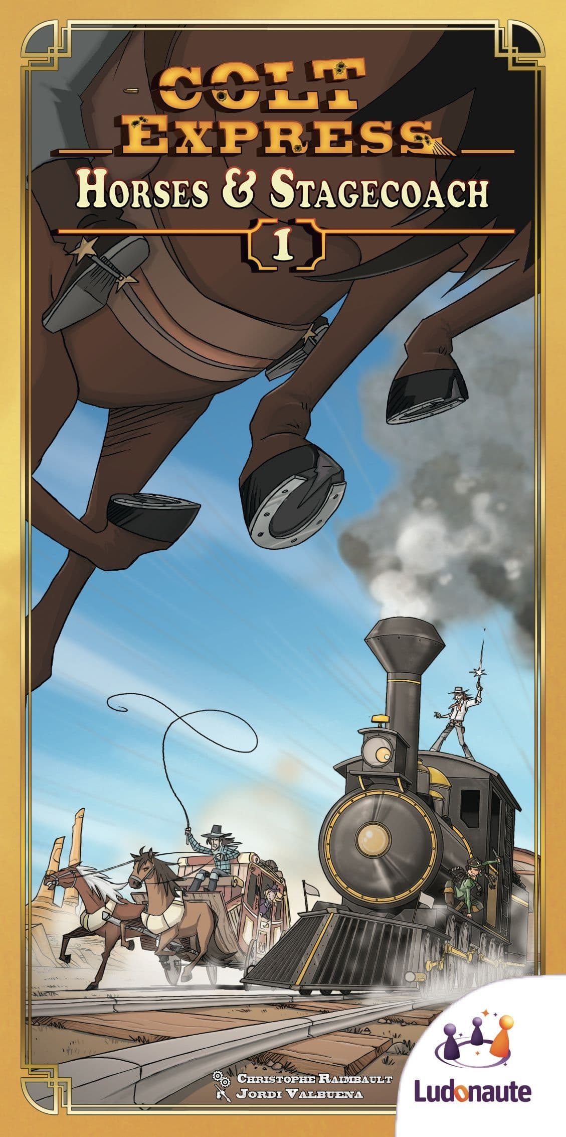 Portada juego de mesa Colt Express: Caballos y Diligencias