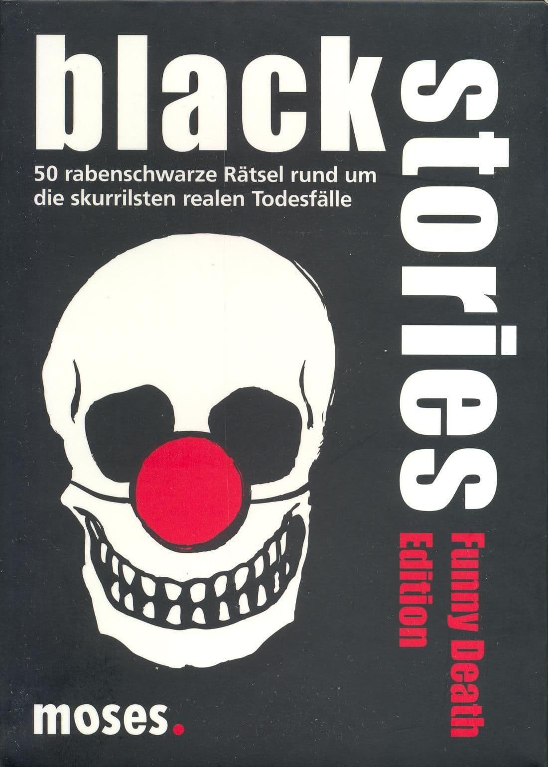 Portada juego de mesa Black Stories: Muertes ridículas