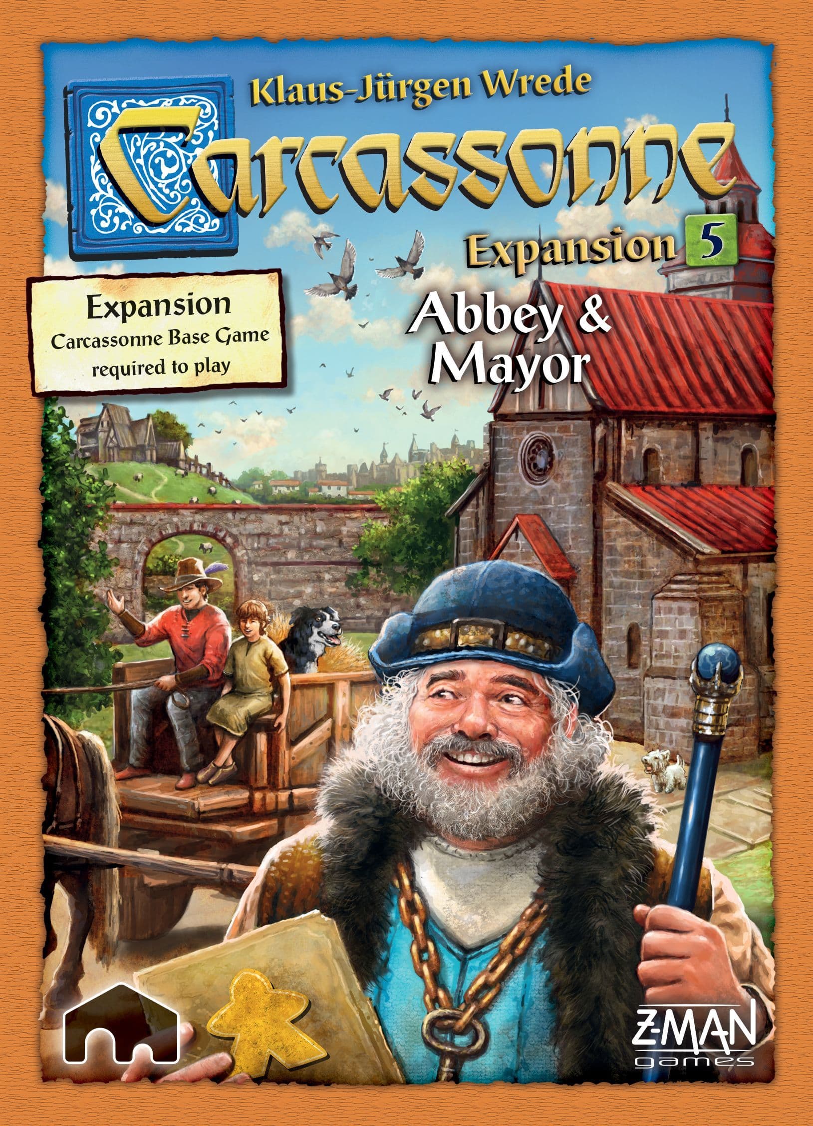 Portada juego de mesa Carcassonne: La Abadía y el Alcalde