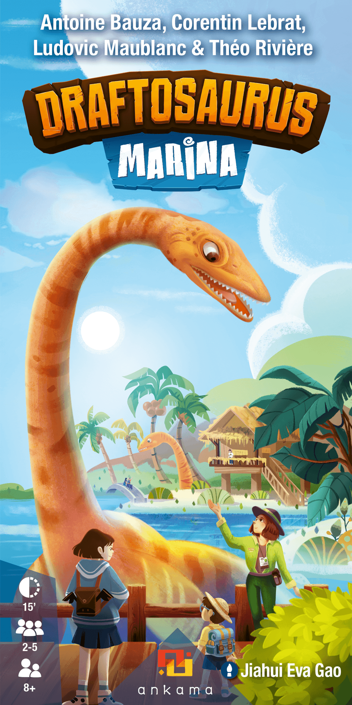Portada juego de mesa Draftosaurus: Marina