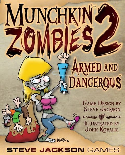 Portada juego de mesa Munchkin Zombies 2: Muertos y Enfadados