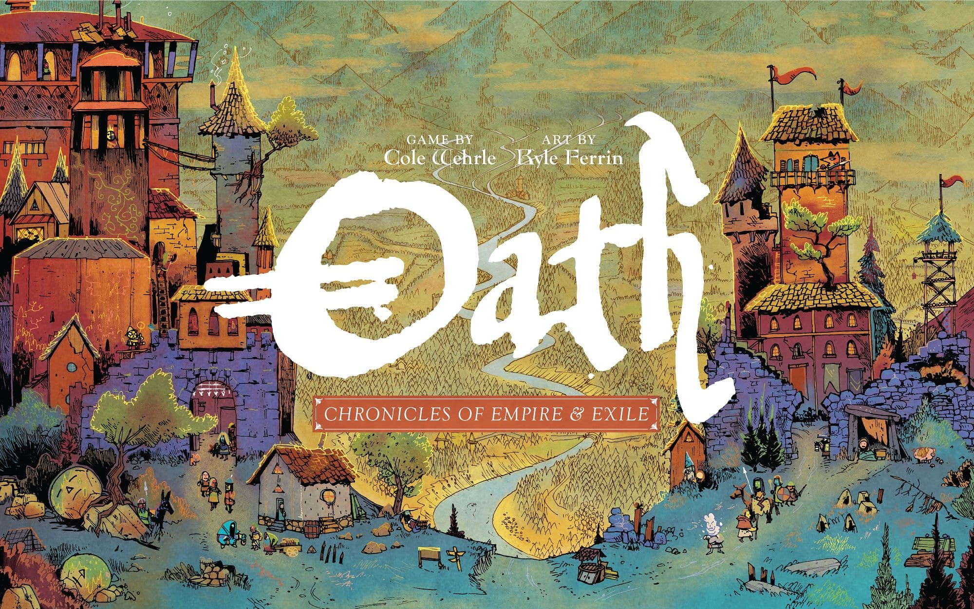 Portada juego de mesa Oath: Chronicles of Empire and Exile
