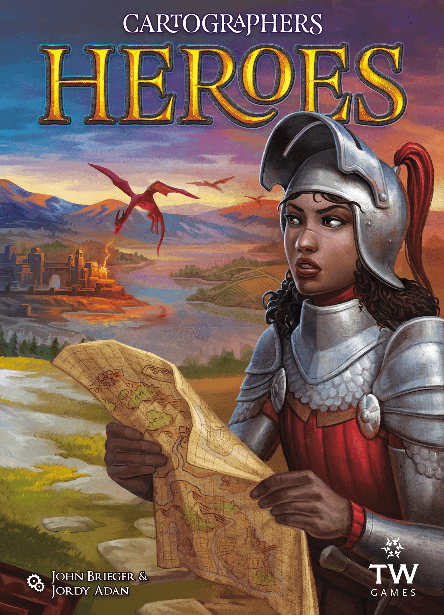 Portada juego de mesa Cartógrafos: Héroes