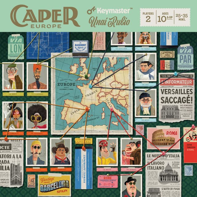 Portada juego de mesa Caper: Europe