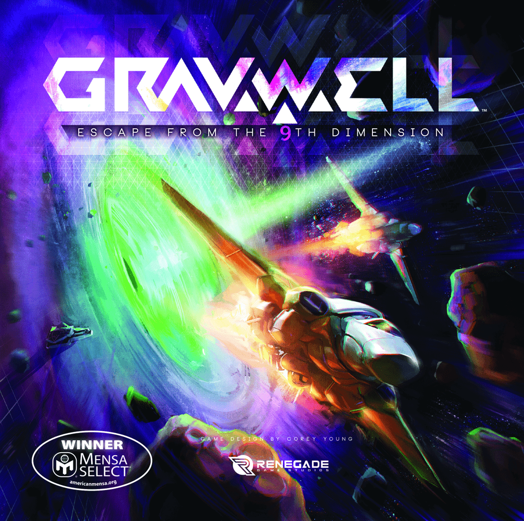 Portada juego de mesa Gravwell: Escape from the 9th Dimension