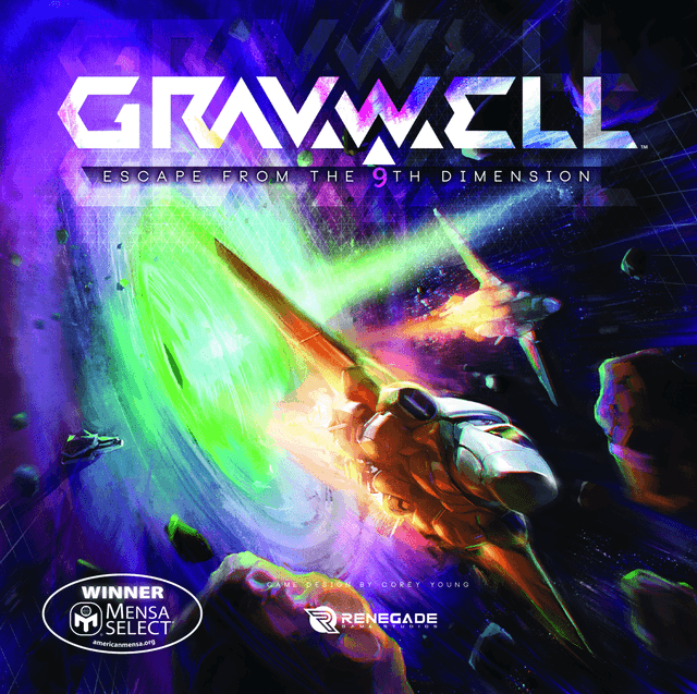 Portada juego de mesa Gravwell: Escape from the 9th Dimension